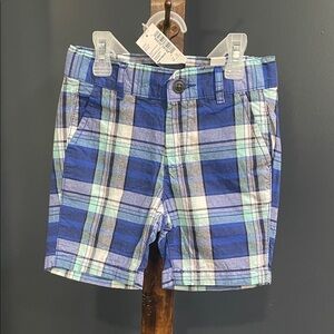 Stylish Blue Plaid Kids Shorts